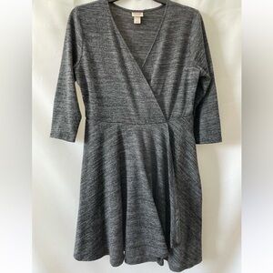 Mossimo Supply Co- Fit and Flare Dress with V-Neck, Gray, Size XL